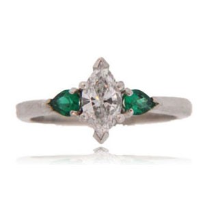 AFS-0109 Three Stone Diamond Engagement Ring