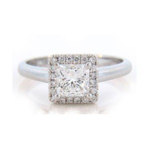 AFS-0118 Vintage Diamond Engagement Ring with Halo