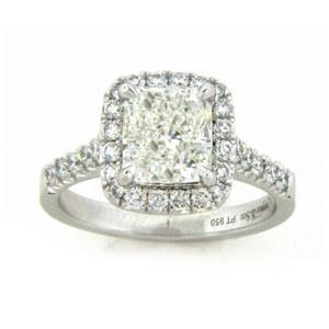 AFS-0148 Vintage Diamond Engagement Ring with Halo