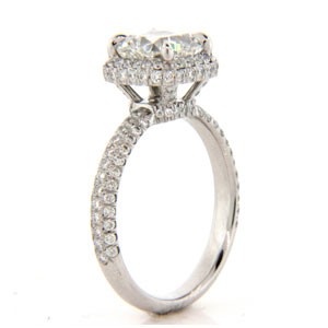 AFS-0152 Vintage Diamond Engagement Ring with Halo