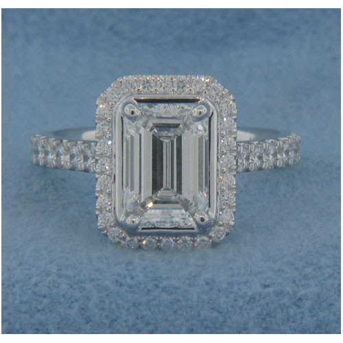 AFS-0156 Vintage Diamond Engagement Ring with Halo