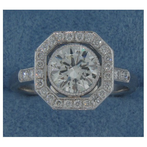 AFS-0170 Vintage Diamond Engagement Ring
