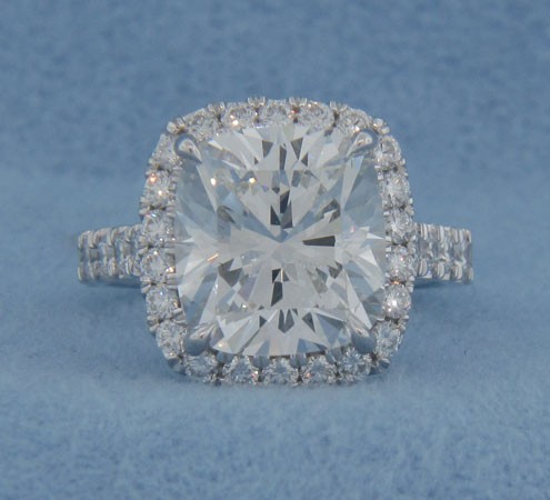 AFS-0171 Vintage Diamond Engagement Ring with Halo