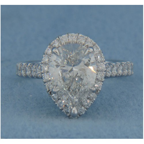 AFS-0173 Vintage Diamond Engagement Ring with Halo