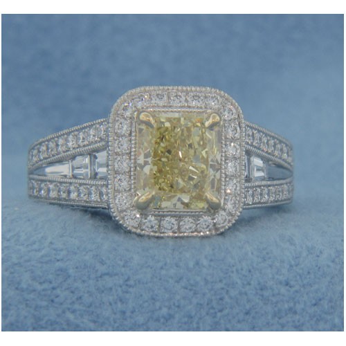 AFS-0176 Vintage Diamond Engagement Ring with Halo