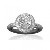 AFS-0072 Vintage Diamond Engagement Ring with Halo