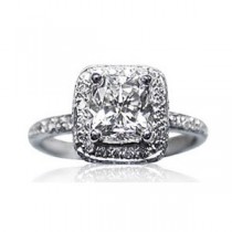 AFS-0074 Vintage Diamond Engagement Ring with Halo