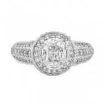 AFS-0077 Vintage Diamond Engagement Ring with Halo