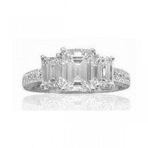 AFS-0099 Three Stone Diamond Engagement Ring