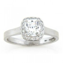 AFS-0110 Vintage Diamond Engagement Ring with Halo