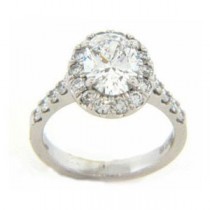 AFS-0114 Vintage Diamond Engagement Ring with Halo