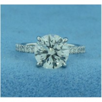 AFS-0190  Diamond Engagement Ring with Sidestones
