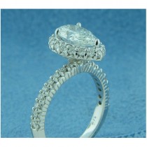 AFS-0196 Vintage Diamond Engagement Ring with Halo