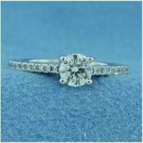 AFS-0210 Diamond Engagement Ring with Sidestones