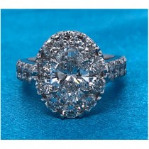 AFS-0218 Vintage Diamond Engagement Ring with Halo