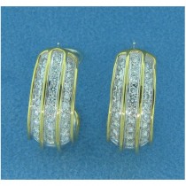 E1162 Diamond Hoop Earrings